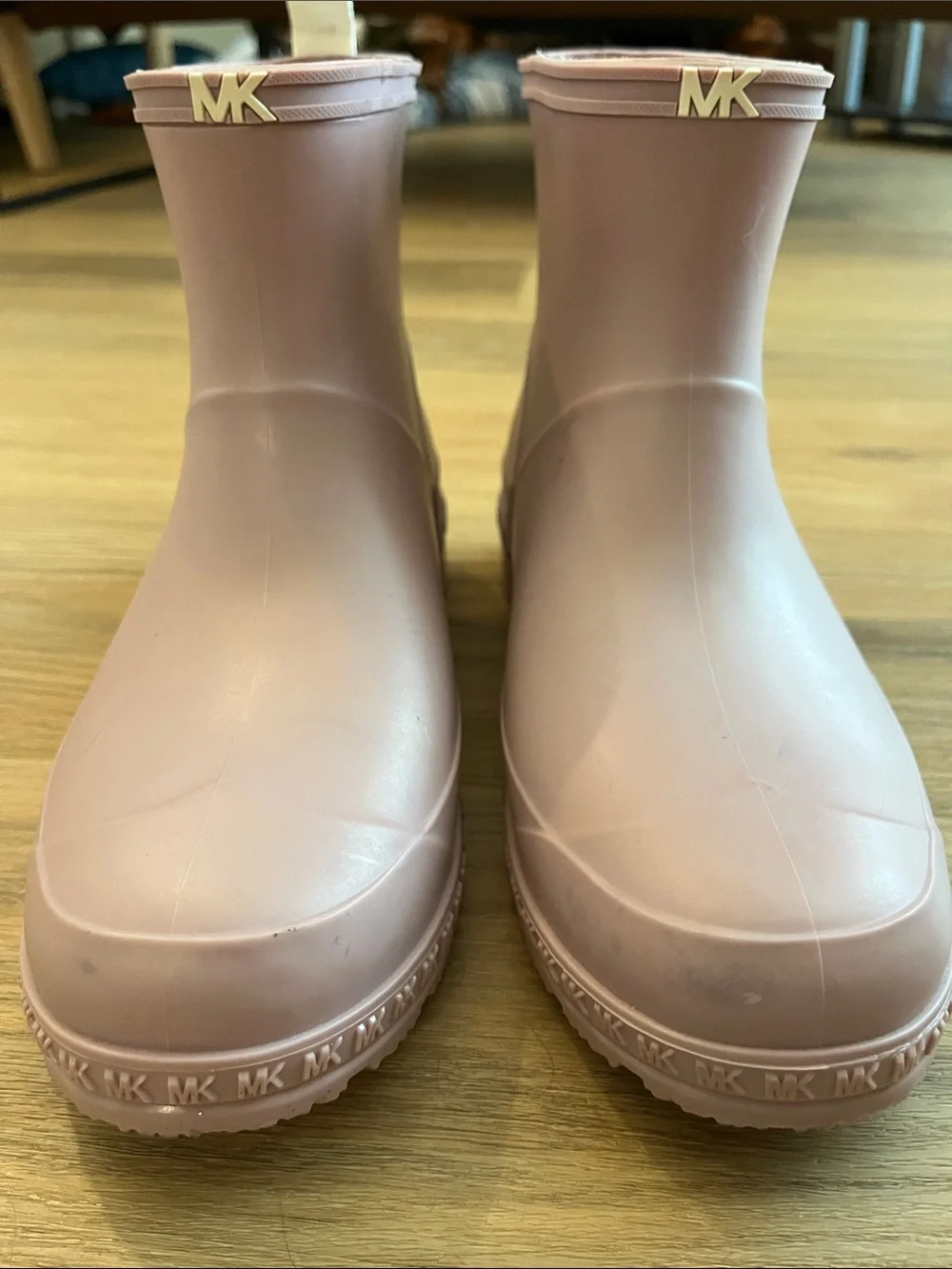 Michael Kors Mac Light Pink Matte Short Rain Boots